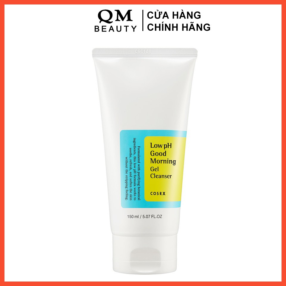 Sữa rửa mặt Cosrx Low PH Good Morning Gel Cleanser, Gel rửa mặt tràm trà 0.5% BHA 150ml