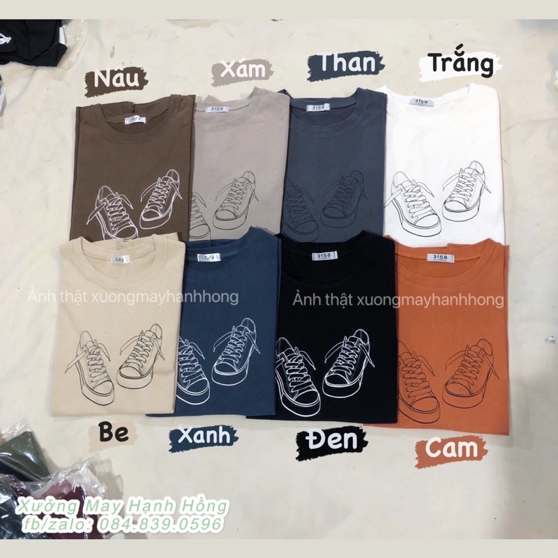 Áo phông trơn nam/nữ đôi giầy chất nhung tuyết oversize siêu rộng, áo phông tay lỡ