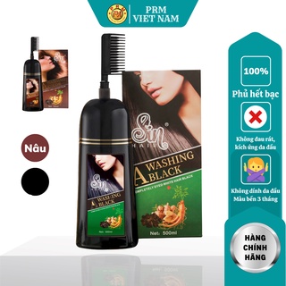 Dầu gội phủ bạc SIN HAIR chính hãng Nhật Bản, thành phần nhân sâm tự nhiên giúp đen tóc, nâu tóc từ lần gội đầu tiên
