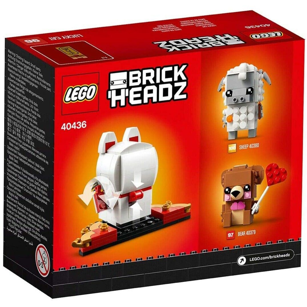 Lego 40436 Brick Headz Mèo Thần Tài - Lucky Cat