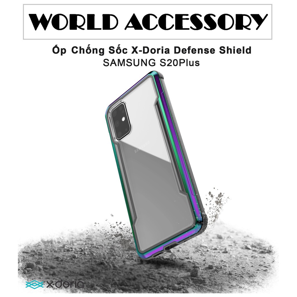 X-Doria - Ốp Samsung Galaxy S20 Plus Defense Shield Chống Sốc Tiêu Chuẩn Quân Đội USA (2020)