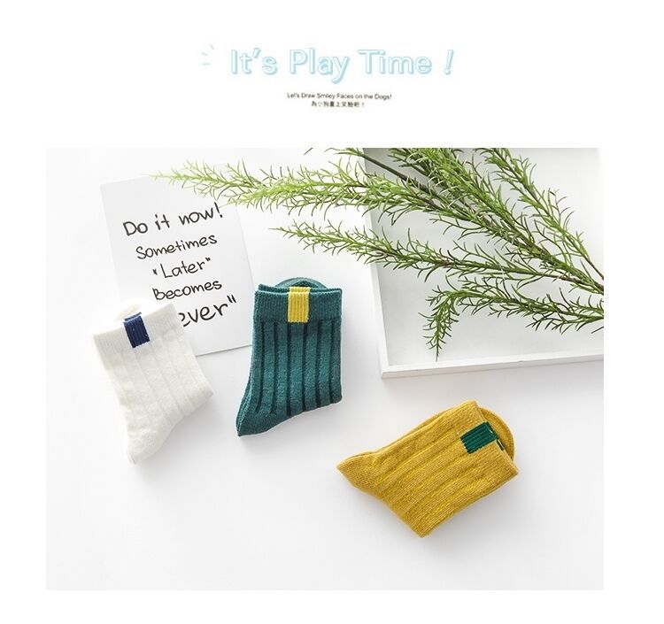 Set 5 Đôi Vớ Cotton Thời Trang Thu Đông Cho Bé