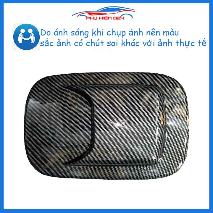 Ốp nắp bình xăng CRV 2018-2023 vân cacbon chống trầy trang trí ô tô