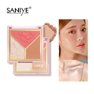3 In 1 Contour Palette SANIYE E0335 Shimmer 3D Face Makeup 8g