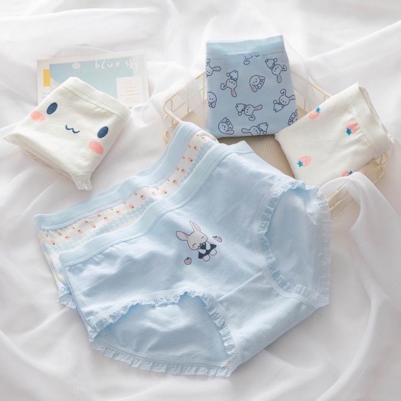 Quần Lót Nữ Cotton Thỏ - Dâu Tây Ngang Eo Thời Trang Dễ Thương 8015 - LADY
