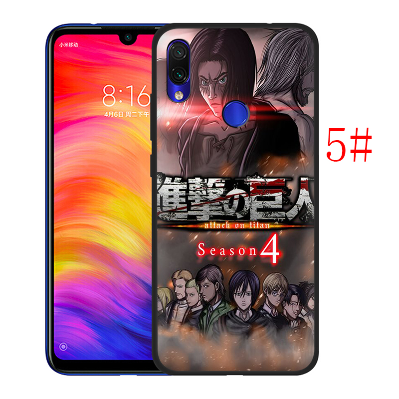 Ốp Lưng Silicone Mềm In Hình Attack On Titan Cho Xiaomi Mi A1 A2 A3 Lite 5x 6x F1 Poco X3 Nfc F2 Pro M3