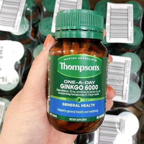 Bổ Não Thompsons One -A - Day Ginko 6000 Úc 60 Viên của Úc
