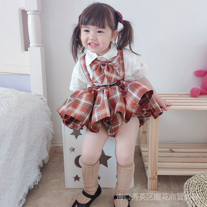 Chân Váy Ngắn Phong Cách Preppy Dành Cho Bé Gái Học Sinh 2021