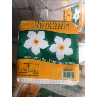 Giấy vuông Napkins Cửu Long mềm mịn