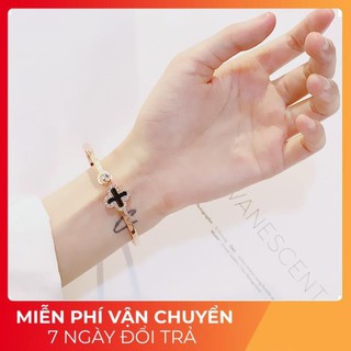 Vòng tay hoa lưới nữ tính si vàng VT005