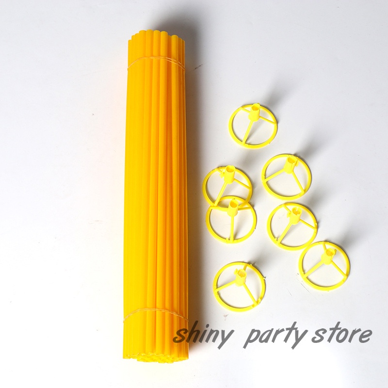 Set 10 Thanh Đỡ Bong Bóng Bằng Nhựa Dày 40cm Trang Trí Tiệc Sinh Nhật / Đám Cưới