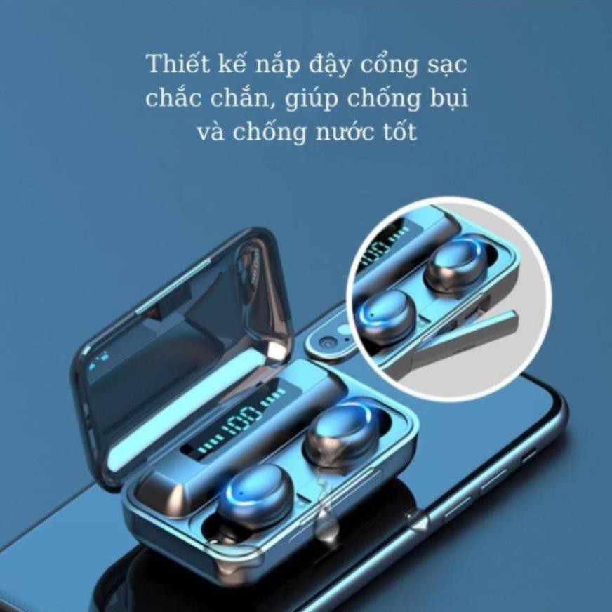 Tai Nghe Bluetooth F9 Pro Max V5.0 Chống Nước Chống Ồn Siêu Bass