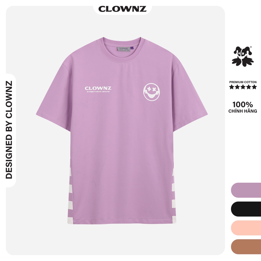 Áo thun tay lỡ local brand unisex Clownz Signature Checkerboard T-shirt kẻ sọc, form rộng, chất cotton