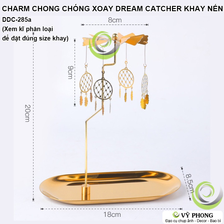 CHARM CHONG CHÓNG XOAY DREAM CATHCHER KHAY NẾN PHỤ KIỆN CHƠI NẾN DECOR TRANG TRÍ ĐẠO CỤ CHỤP SẢN PHẨM INS DDC-285