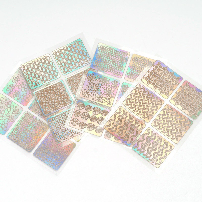 Set 24 Miếng Dán Khuôn Vẽ Móng Nghệ Thuật