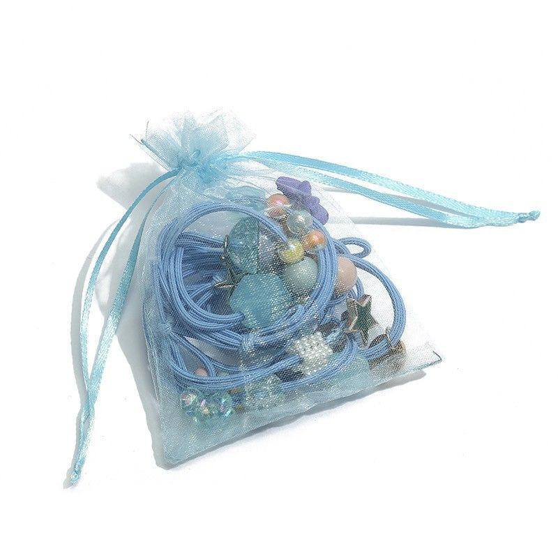 SET 8 BUỘC TÓC MÀU HỒNG XANH PHONG CÁCH HÀN QUỐC CHO BÉ GÁI