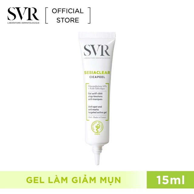 [Tem chính hãng] Gel hỗ trợ làm giảm mụn SVR sebiaclear cicapeel 15ml