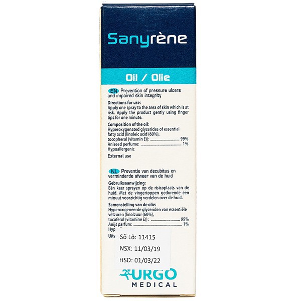 Sanyrene 20ml - Dung Dịch Xịt Chống Loét Do Tì Đè [Saniren, sanirene, sanyren]