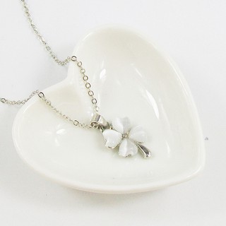 Dây Chuyền Mặt Cỏ Bốn Lá Đính Đá Opal 1336