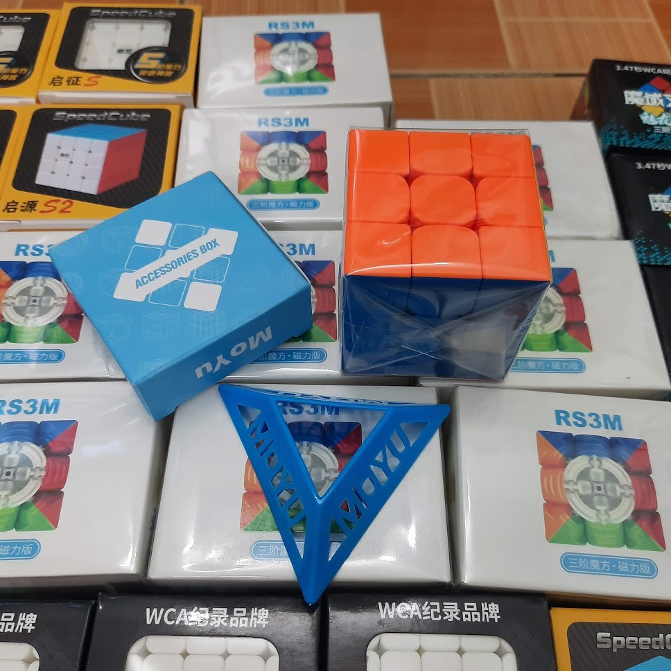 Rubik 3x3 RS3M 2020 đồ chơi Rubic Nam Châm 3 Tầng Stickerless bằng nhựa cao cấp