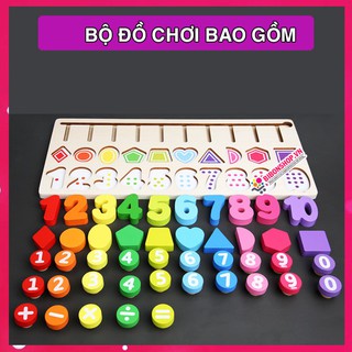 Đồ Chơi Thông Minh Bảng Số Kèm Luồn Hạt Các Phép Tính Cho Bé Học Toán Nhanh