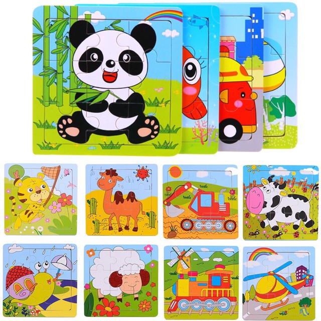 Tranh Ghép Gỗ Thông Minh 9 Mảnh Puzzle - Tranh Ghép Gỗ 9 Mảnh