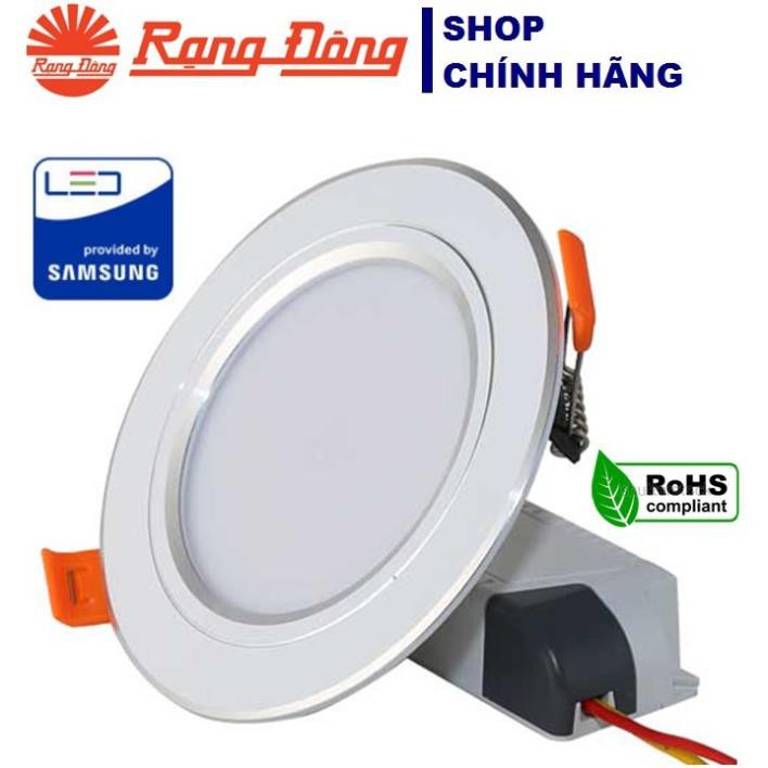 Đèn LED Âm Trần Downlight Rạng Đông D AT10L 110/9W-3000K, 6500K E - Viền vàng/ Viền bạc
