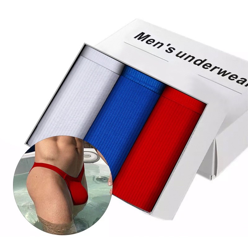Bộ 3 Quần Lót Cotton Mềm Chữ U Lưng Thấp Thoáng Khí Nhanh Khô Thời Trang Cho Nam (3)AD7202