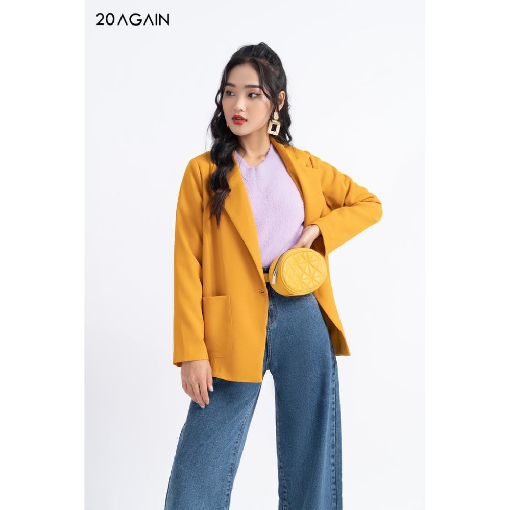 [Mã FAMALLT5 giảm 15% đơn 150k] Áo vest blazer nữ dài 2 lớp có túi ốp VDA0961 20AGAIN | BigBuy360 - bigbuy360.vn