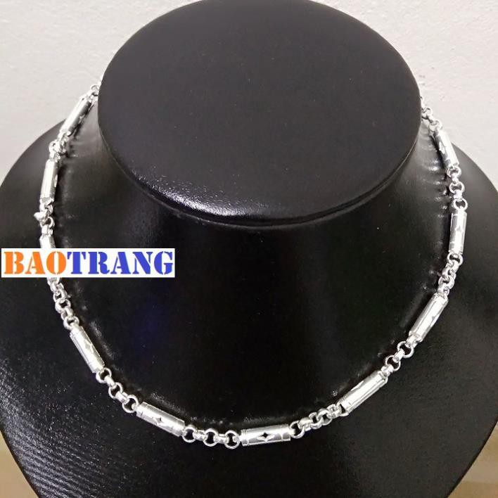 Dây chuyền trẻ em bạc Bảo Trang de003-Chất liệu bạc 925-Trọng lượng 5.1 chỉ-Dài 41.5cm-Rộng 0.4cm-Bảo hành vĩnh viễn