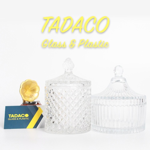 THỐ MỨT thủy tinh 🥑FREE SHIP🥑 Hũ đựng mứt , bánh kẹo thủy tinh vân kim cương sang trọng
