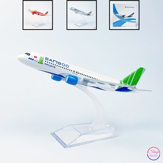 Máy bay mô hình bằng sắt A330 có đế trưng bày hãng Aircraft Model dài 16cm