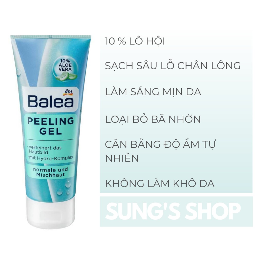 [Nội Địa Đức] Tẩy tế bào chết Balea làm sạch sâu không khô da