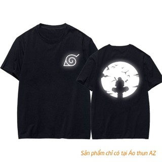 SALE- Áo Thun Đen Phản Quang Naruto Sasuke - cực ngầu