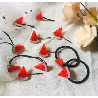 Buộc/kẹp tóc dưa hấu đỏ