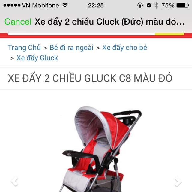 Xe đẩy Gluck 2 chiều