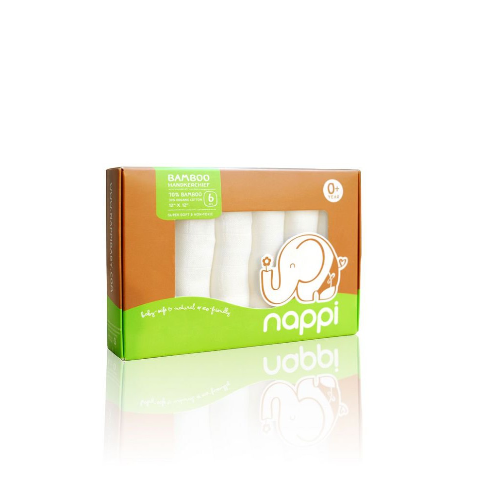 KHĂN SỮA NAPPI THÁI LAN PACK 06 CÁI TRẮNG