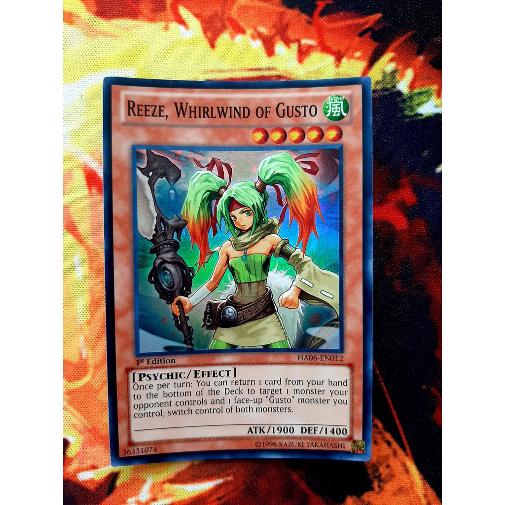 Thẻ Bài Mint90 Yugioh Monster Reeze, Whirlwind of Gusto - HA06-EN012 - Super