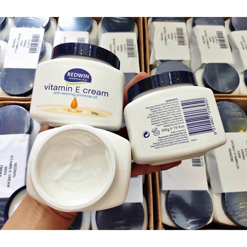 Redwin Vitamin E Cream 300g Úc - Kem dưỡng da mềm mịn, kẽm dưỡng ẩm
