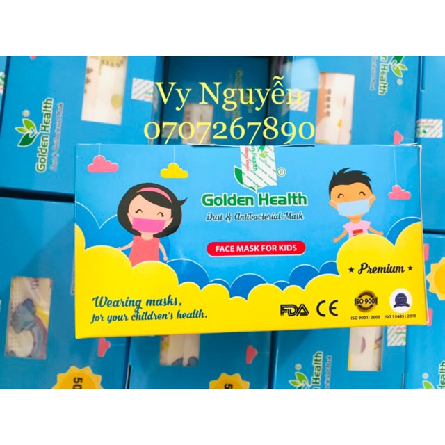 Khẩu trang trẻ em Golden Health 1 hộp 50c ❤️