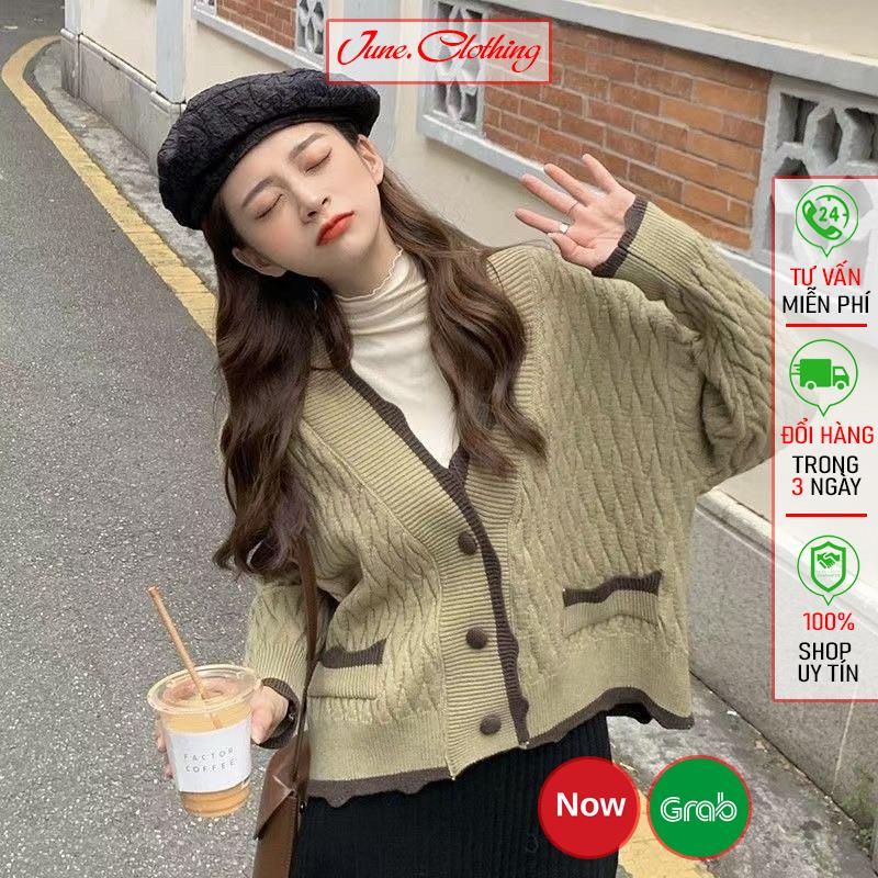 Áo len phối viền siêu nhẹ mềm mịn