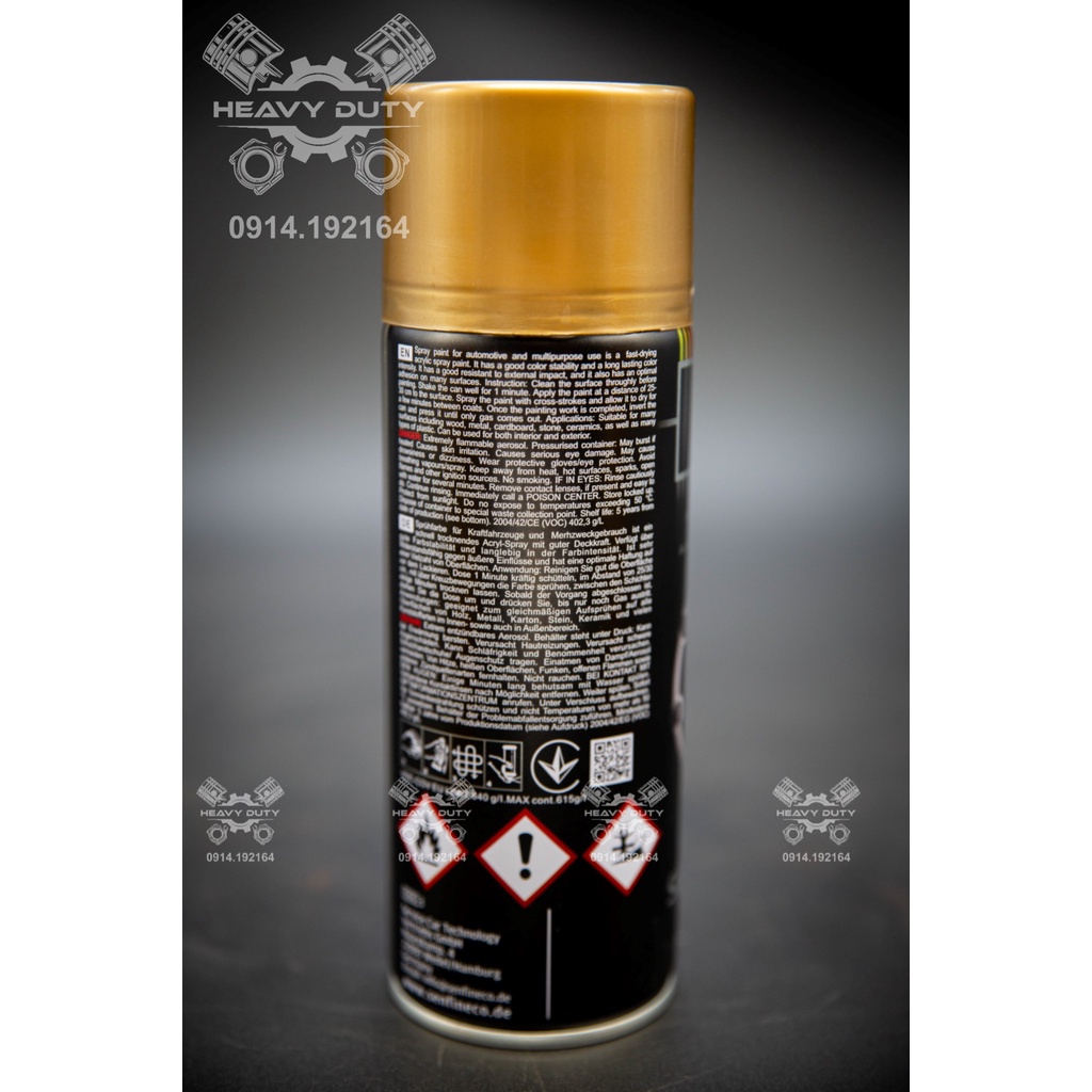 Sơn Vàng 18K - Senfineco Acrylic Paint Metallic 18K Gold [450ML]