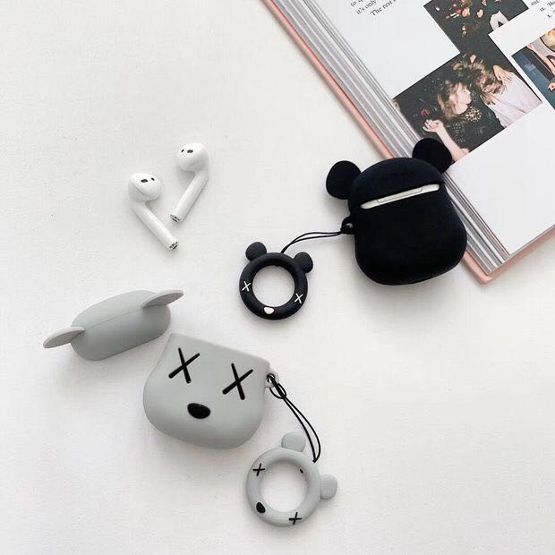 Vỏ bảo vệ hộp đựng tai nghe hình gấu đáng yêu cao cấp cho airpods 1