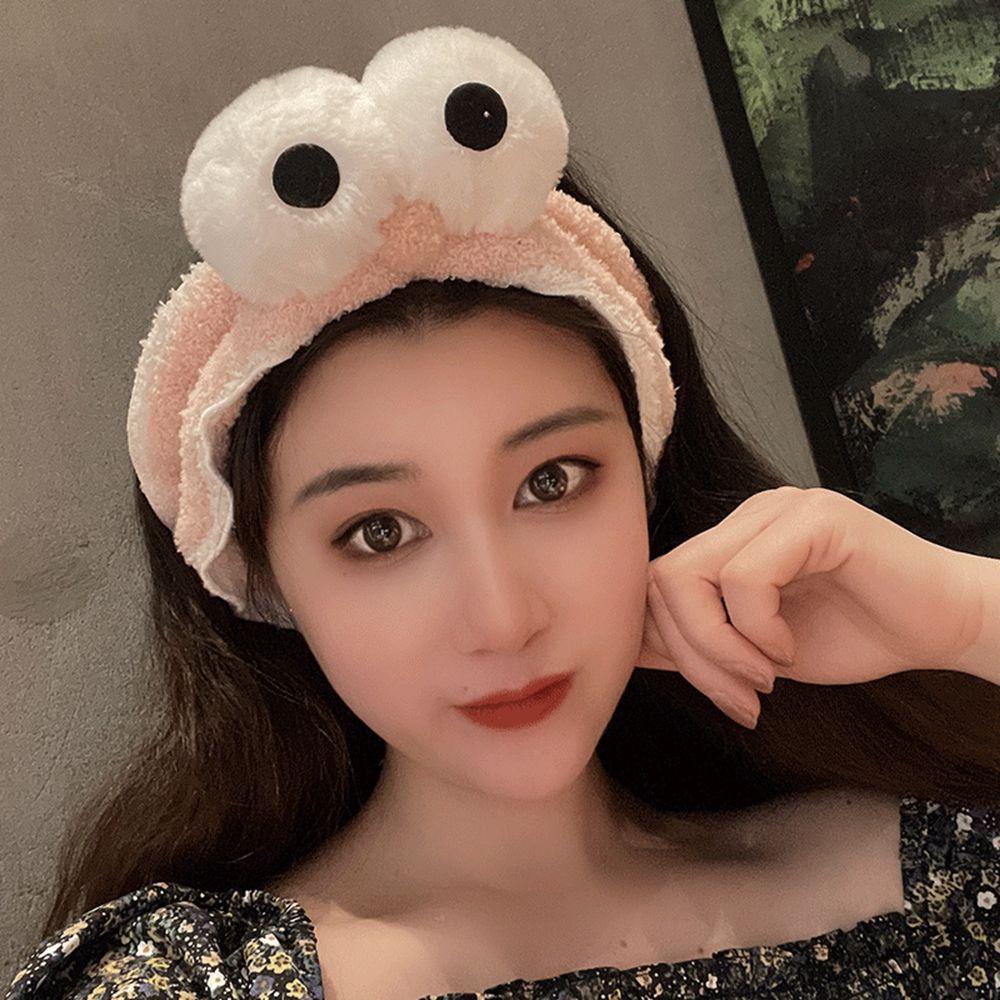 Băng Đô Cài Tóc Mềm Mại Hình Đôi Mắt To Dùng Rửa Mặt / Trang Điểm Cho Nữ