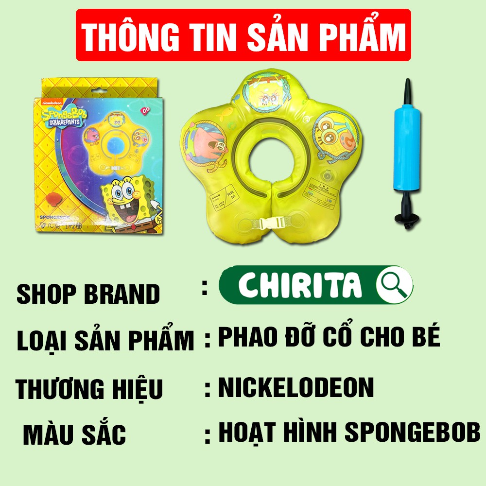 Phao Đỡ Cổ Cho Bé LOẠI TỐT Hoạt Hình Đáng Yêu - Phao Bơi Cho Bé Phao Bơi Chống Lật Cho Bé Sơ Sinh Đến 2 Tuổi CHIRITA