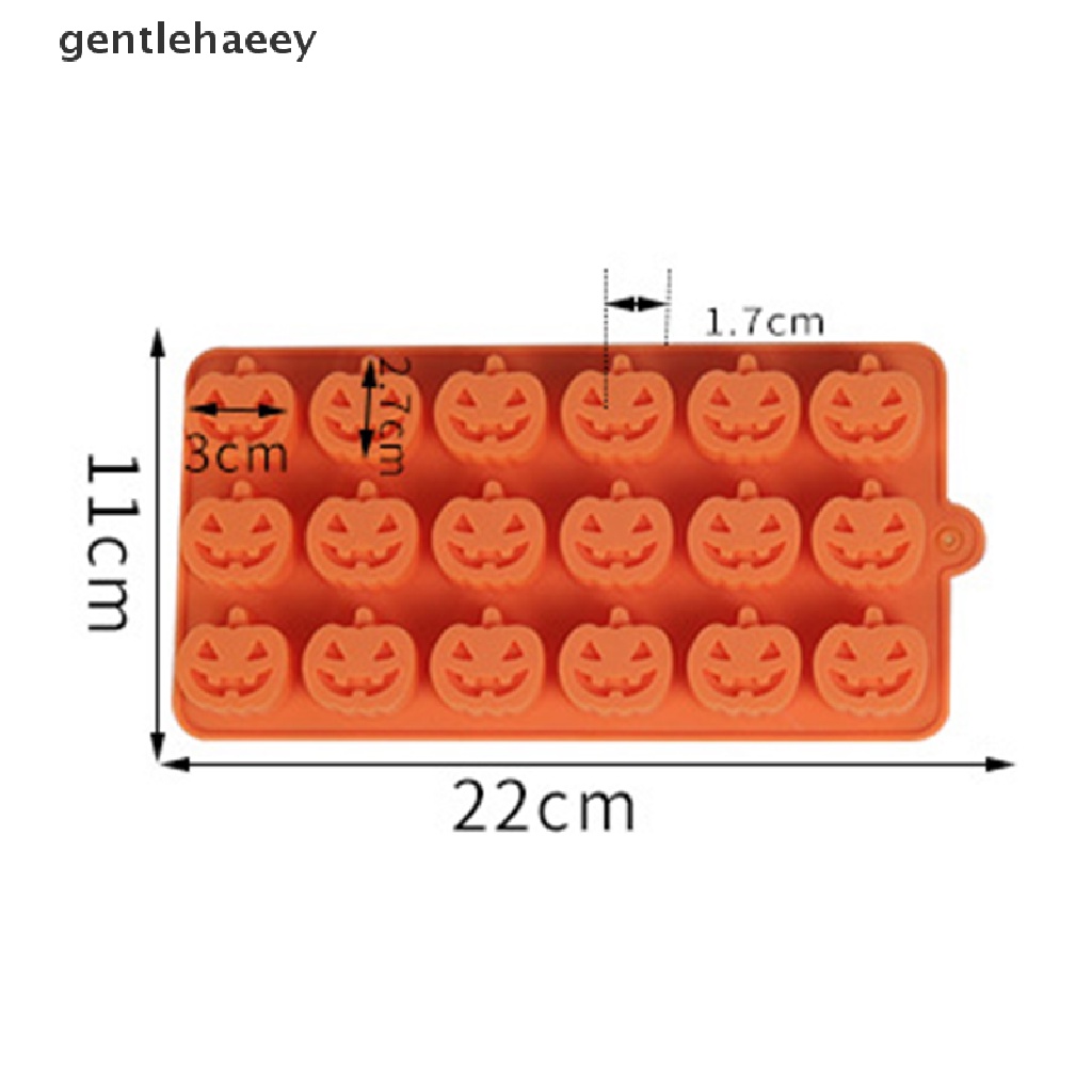 Khuôn Silicone Tạo Hình Làm Bánh Kẹo Hình Bí Ngô Halloween 18 Lỗ