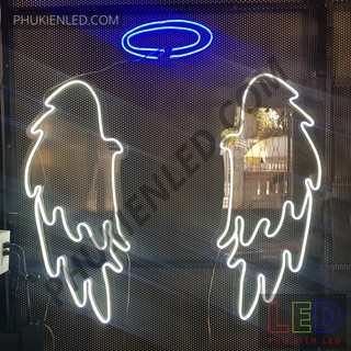 Đèn Led Neon Đôi Cánh Thiên Thần - Angel Wings Led Neon Sign, Đèn Led Neon Đôi Cánh Treo Tường Trang Trí