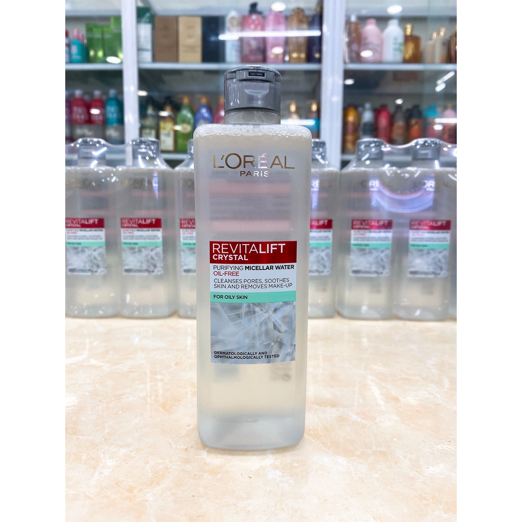 Nước Tẩy Trang Làm Sạch Cho Da Dầu L'oreal Revitalift Crystal Purifying Micellar Water 400ml