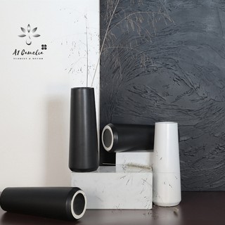 Lọ, Bình Hoa Men Nung Cắm Hoa Tươi, Hoa Khô, Hoa Giả Cao Cấp A1Camelia, Phong Cách Hàn Quốc, Trang