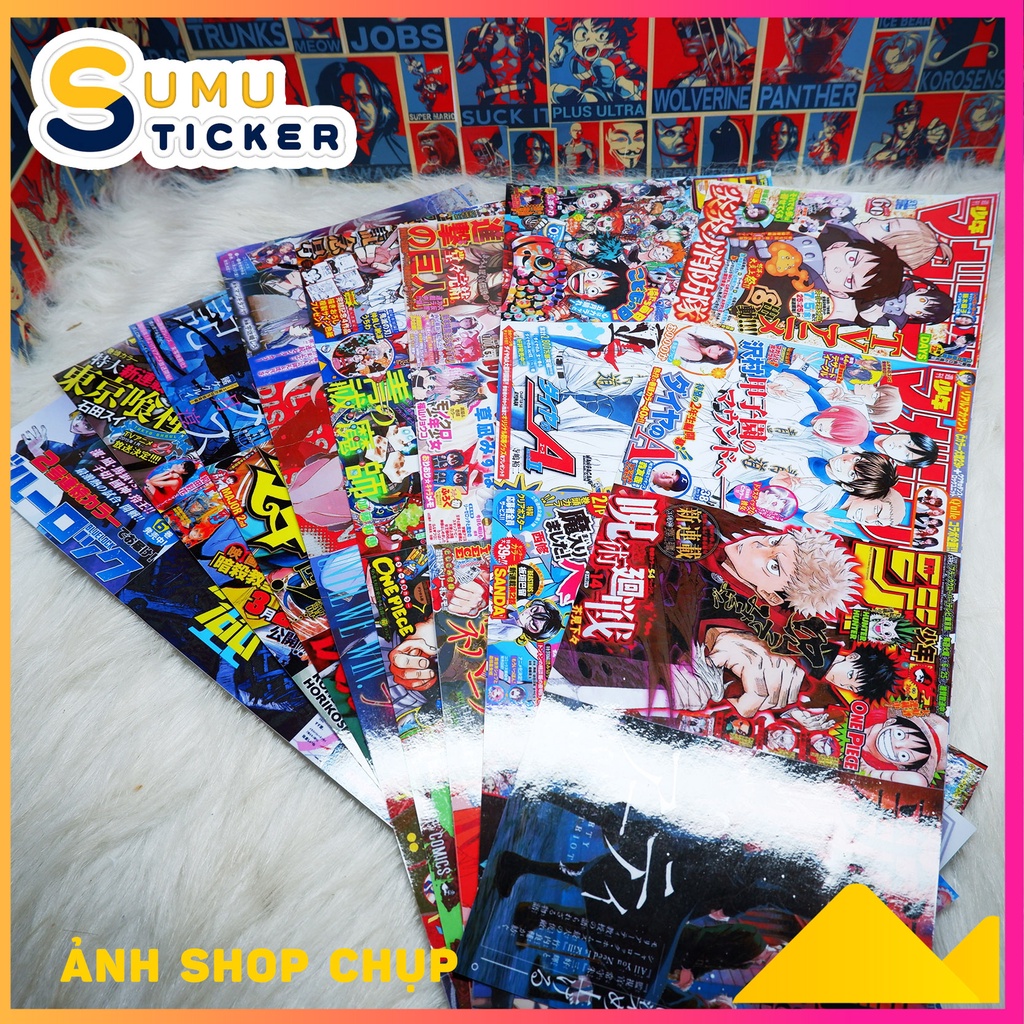 Set 40 tấm dán tường phong cách Manga Anime  - Manga Anime Wall Collage - Cán bảo vệ hình ảnh - Sẵn keo